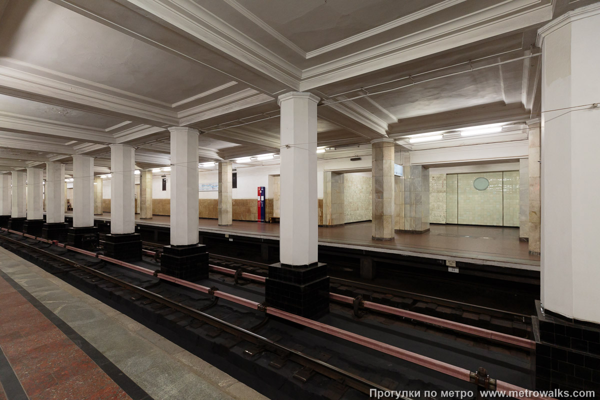 Фотография станции Александровский сад (Филёвская линия, Москва). Вид по диагонали.